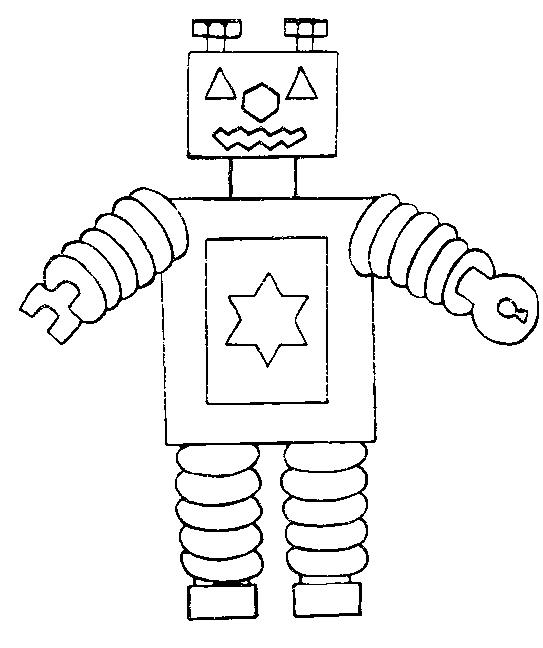 Раскраски с роботами из зарубежных мультфильмов для подростков  Забавный робот