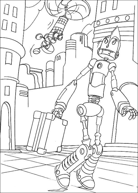 Раскраски с роботами из зарубежных мультфильмов для подростков  Роботы из мультфильма