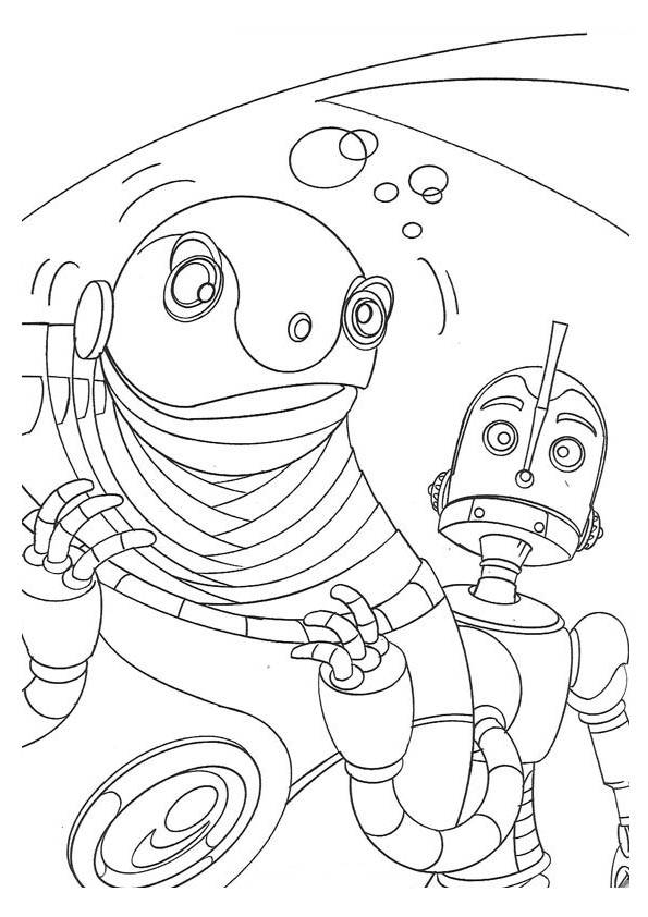 Раскраски с роботами из зарубежных мультфильмов для подростков  Роботы, большой робот