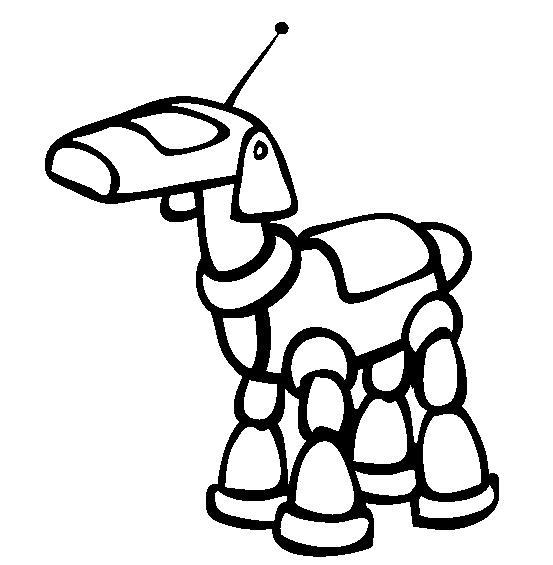 Раскраски с роботами из зарубежных мультфильмов для подростков  Собака робот