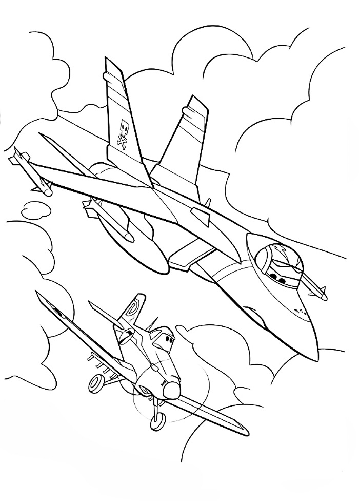 Раскраски по мультфильму Самолеты от Дисней  Самолеты дисней, полет в воздухе