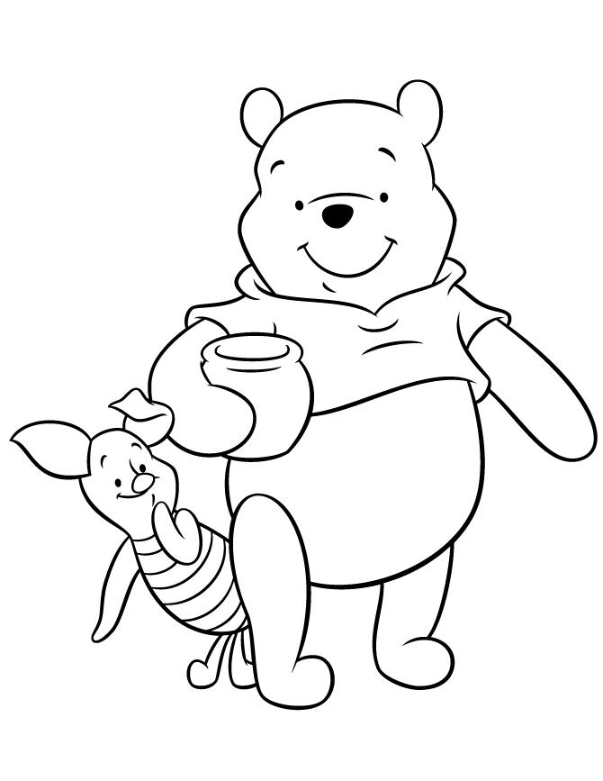 Раскраски из зарубежного мультфильма про Винни Пуха и его друзей для самых маленьких   Винни пух и хрюня
