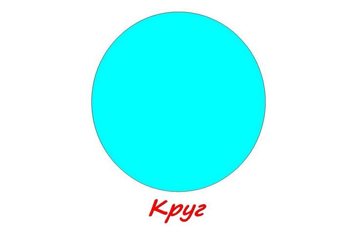 геомитрические фигуры  Карточки фигуры, круг