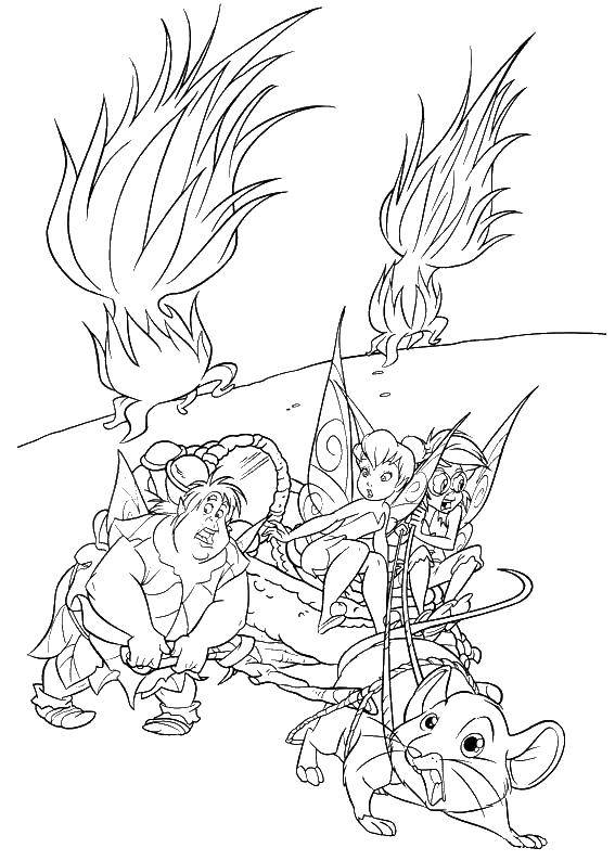 Раскраски с фея по зарубежным мультикам для девочек  Динь динь с мастерами