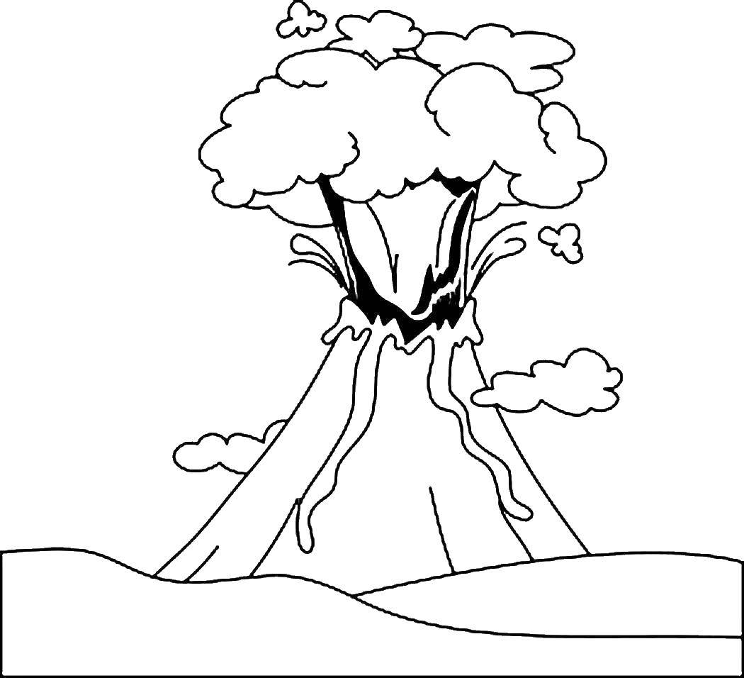  Извержение вулкана.
