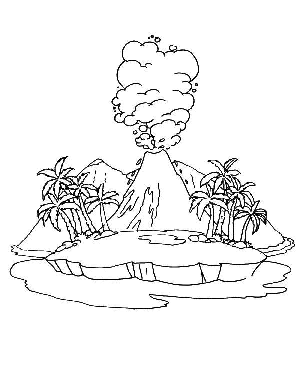  Остров с вулканами