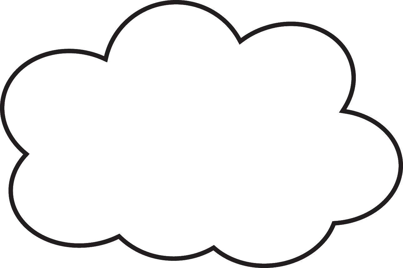 Раскраски облака для школьников, раскраски для начальной школы облака, природные явления  Пышное облако