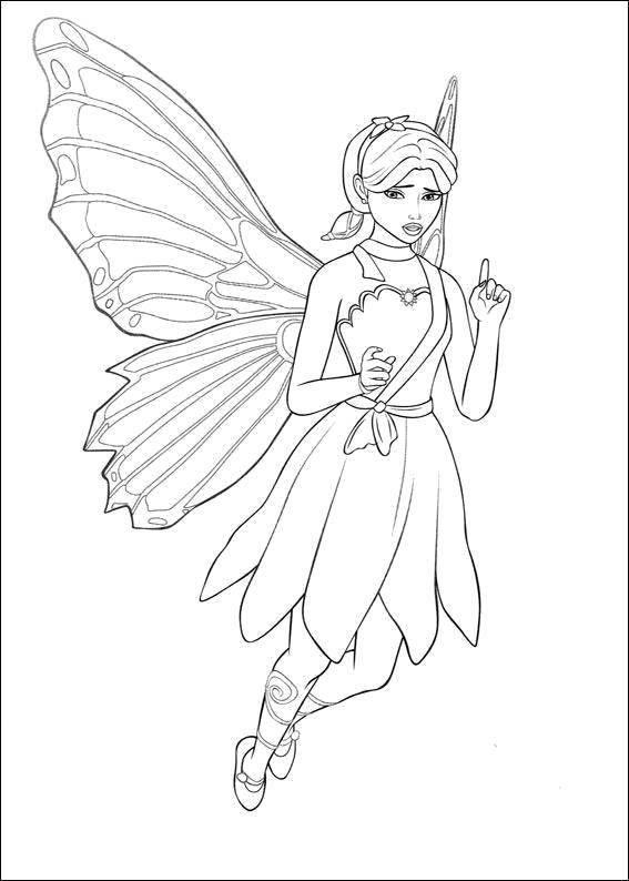 Раскраски с фея по зарубежным мультикам для девочек  Грустная фея