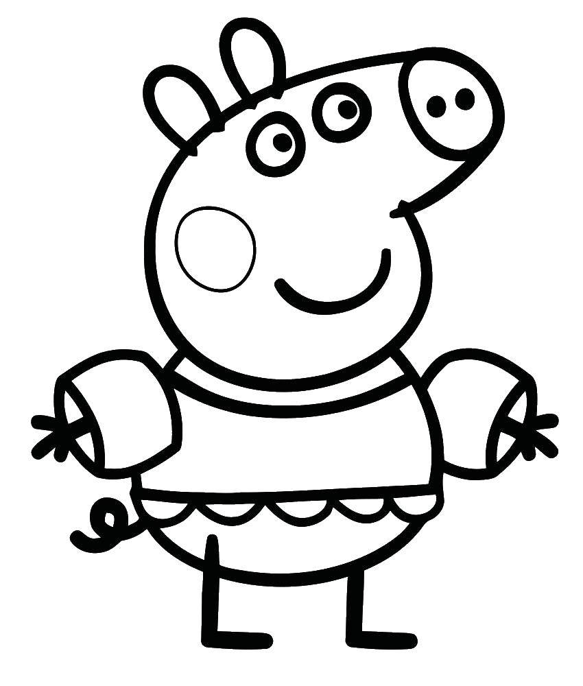 Познавательные и забавные раскраски для детей про свинку Пеппу  Пеппа на море