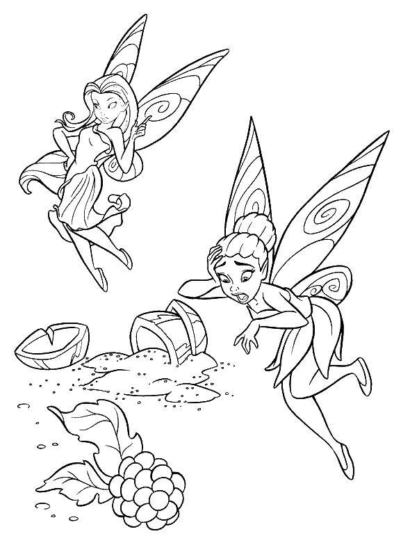 Раскраски с фея по зарубежным мультикам для девочек  Феи и сломанные вещи