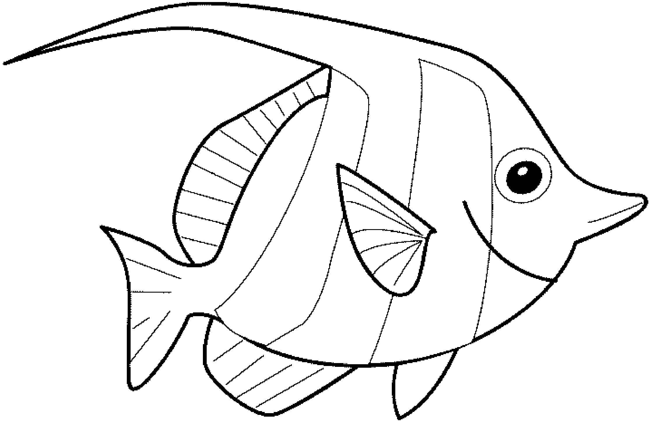 Раскраски рыба рыбы  Королевская рыба-ангел