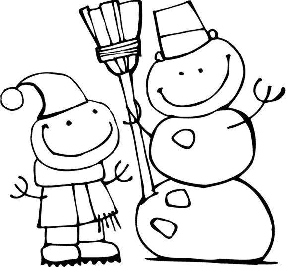 Раскраски для детей Зима, зимушка раскраски для школьников  Снеговики