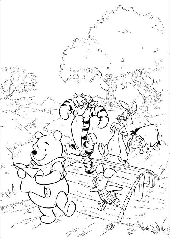Раскраски из зарубежного мультфильма про Винни Пуха и его друзей для самых маленьких   Персонаж из мультфильма винни пух