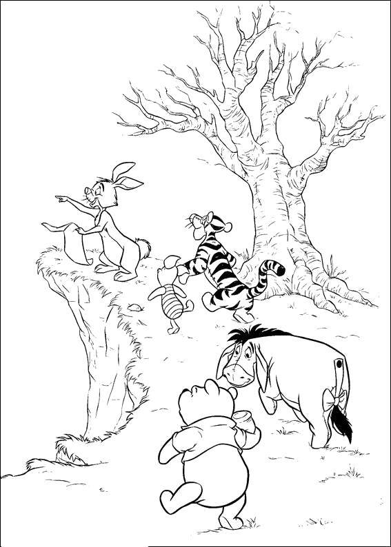 Раскраски из зарубежного мультфильма про Винни Пуха и его друзей для самых маленьких   Персонаж из мультфильма винни пух