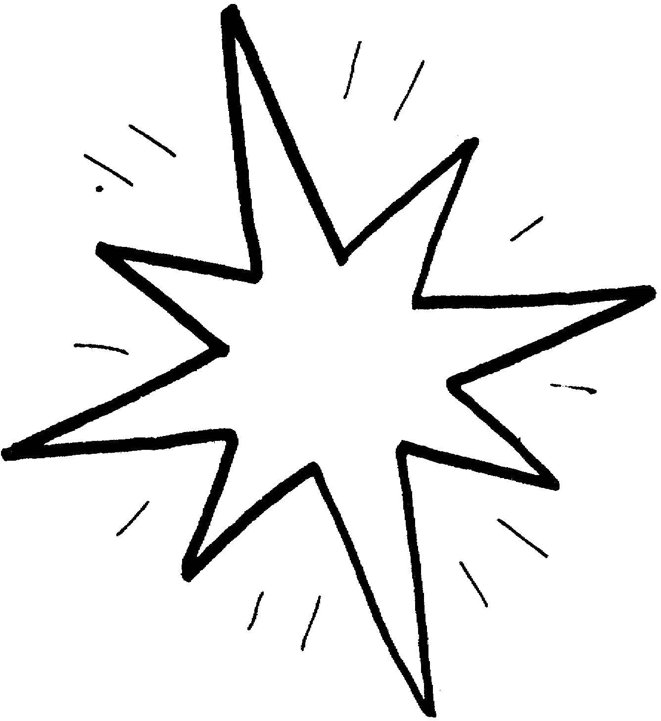 Раскраски звездопад, звезды, звездное небо, раскраски природные явления для занятий в детском саду в старших группах  Большая звезда