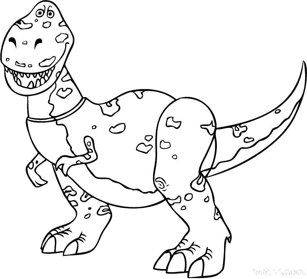 Раскраски из мультфильма Истории игрушек для детей  Динозаврик