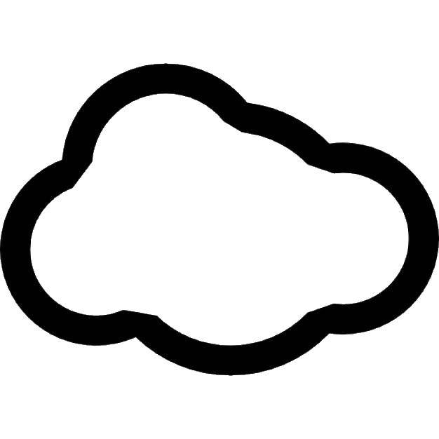 Раскраски облака для школьников, раскраски для начальной школы облака, природные явления  Облако контур