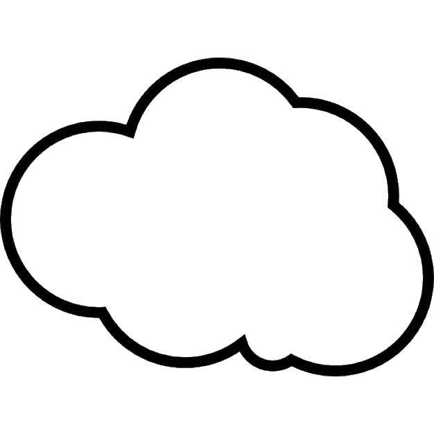 Раскраски облака для школьников, раскраски для начальной школы облака, природные явления  Тучка