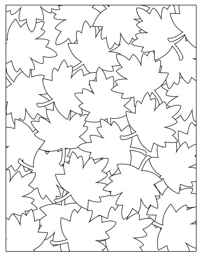 Раскраски осень для малышей, раскраски для детей, раскраски для школьников и подростков  Кленовые листья
