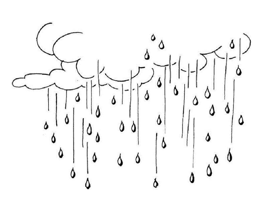 Раскраски природные явления дождь, раскраски дождик для школьников и подростков  Осенний дождь