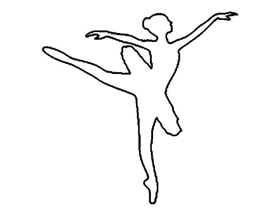 Раскраски контуры балерин  Силуэт балерины