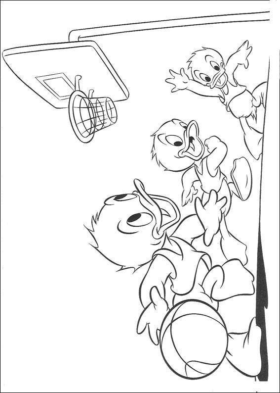 Раскраски из диснеевского мультфильма Утиные истории для самых маленьких  Племянники дональда