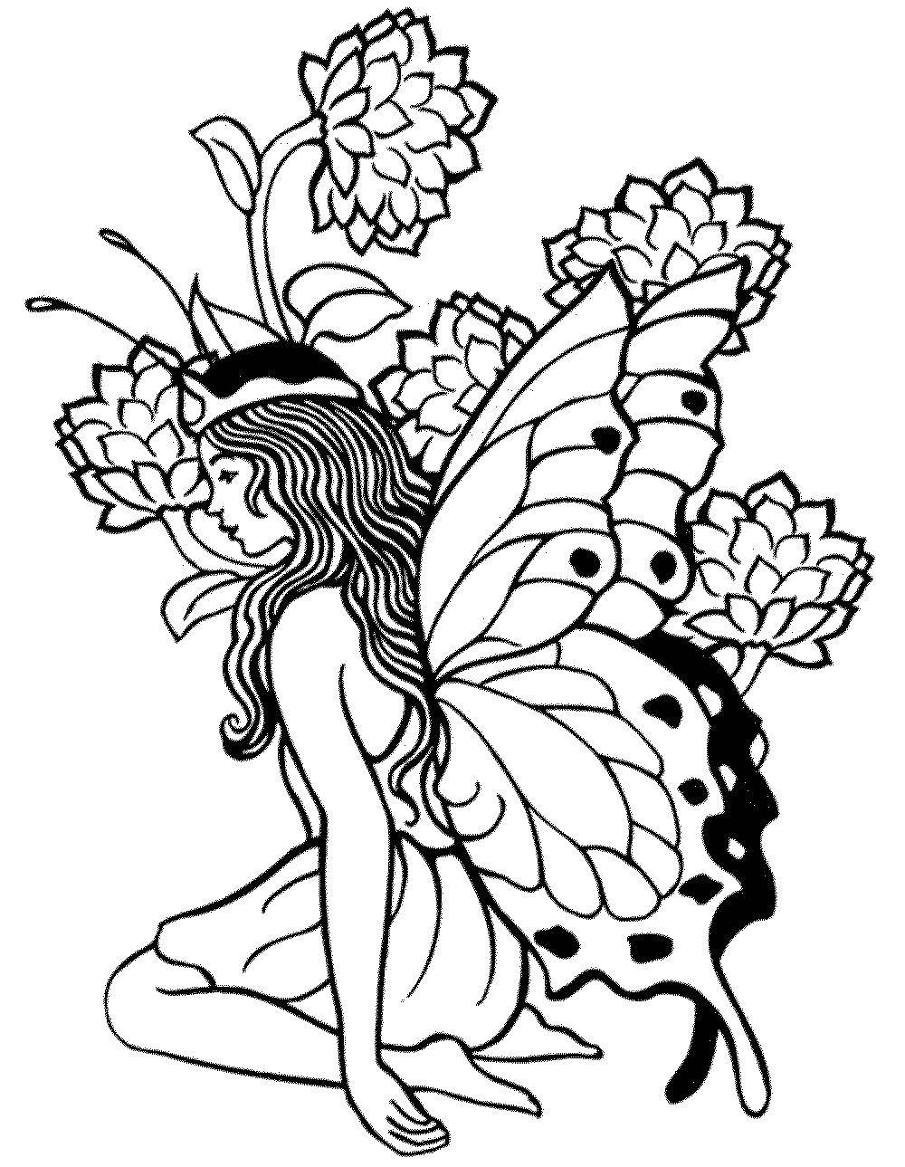 Раскраски с фея по зарубежным мультикам для девочек  Лесная фея