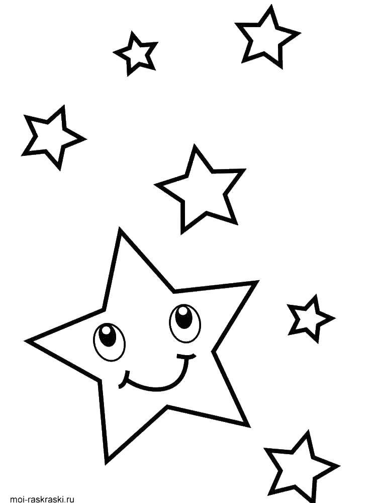 Раскраски звездопад, звезды, звездное небо, раскраски природные явления для занятий в детском саду в старших группах  Звезды