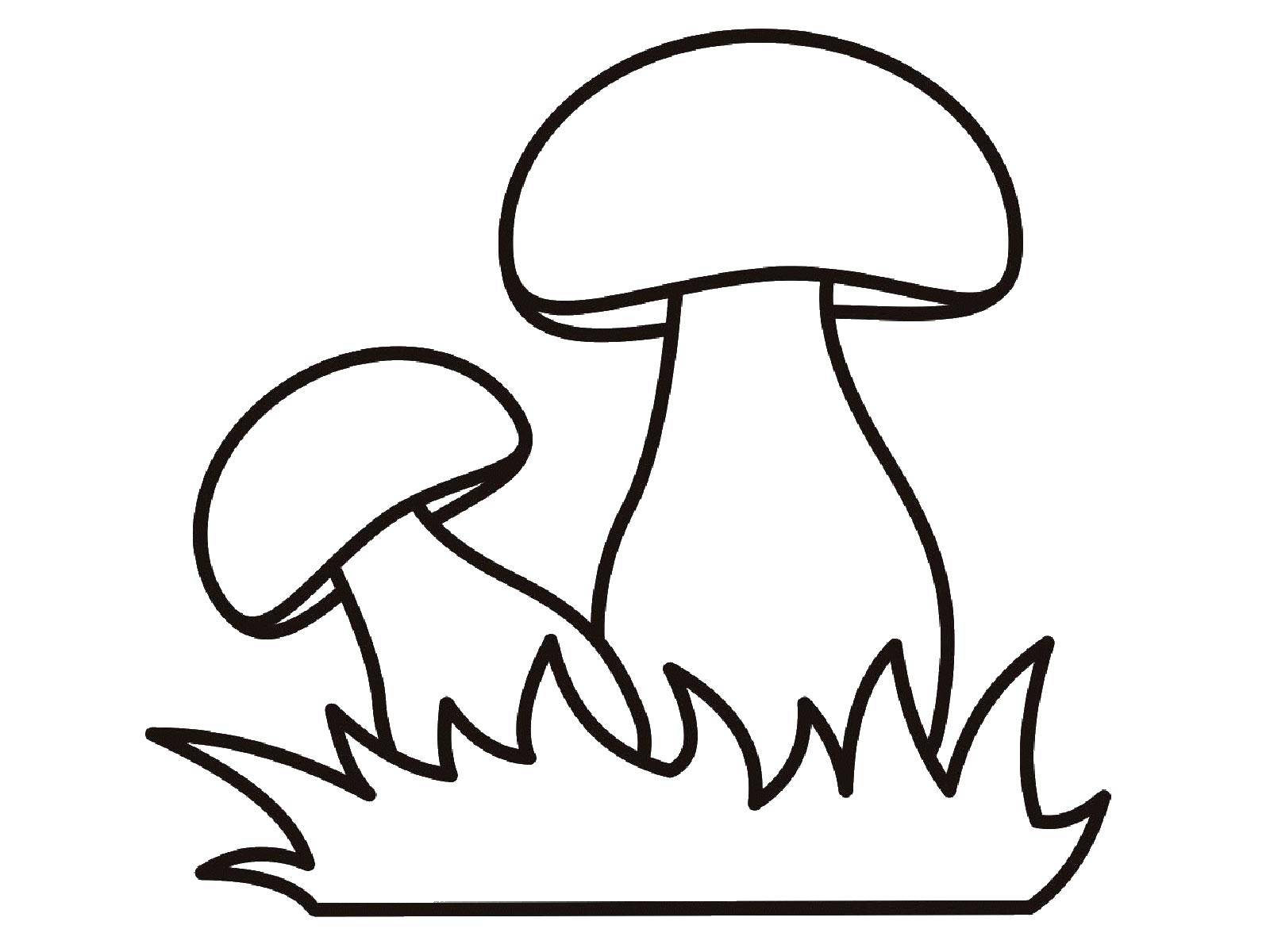 Раскраски грибы грибочки  Грибочки