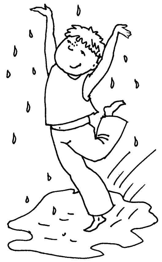 Раскраски природные явления дождь, раскраски дождик для школьников и подростков  Радость дождю