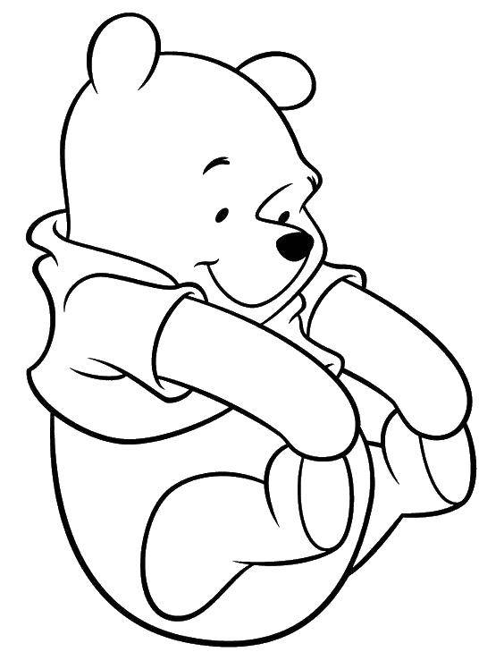 Раскраски из зарубежного мультфильма про Винни Пуха и его друзей для самых маленьких   Винни пух