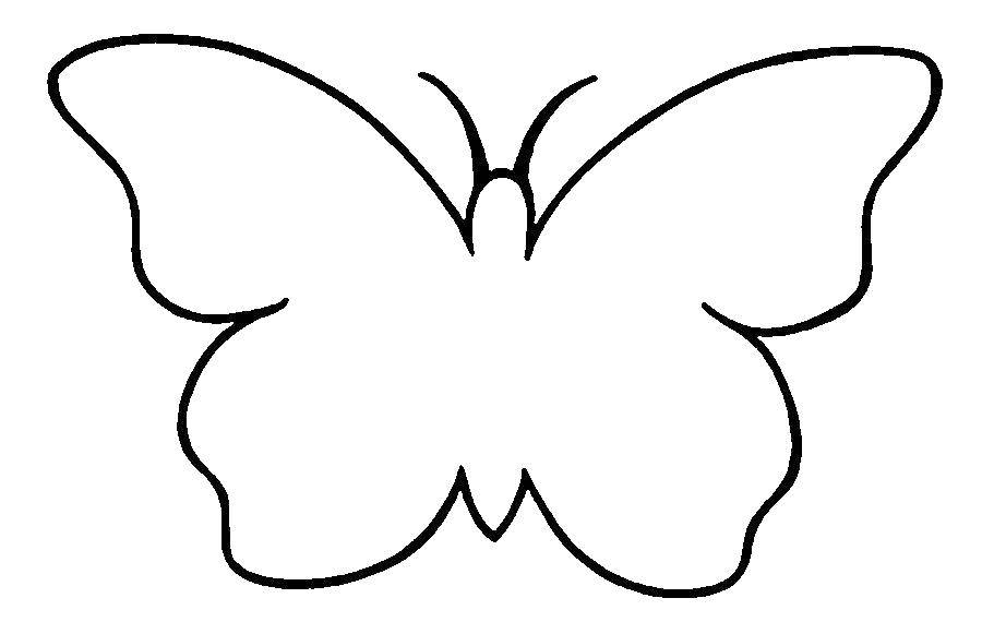 Раскраски контуры для вырезания красивые бабочки  Бабочка