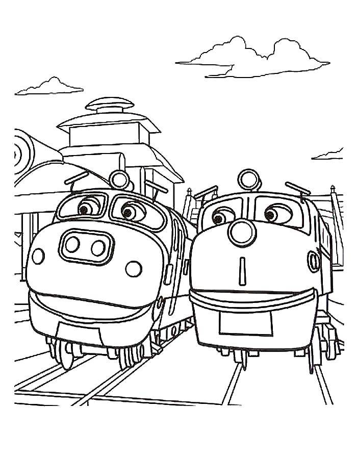  Два героя из мультфильма  тачки 