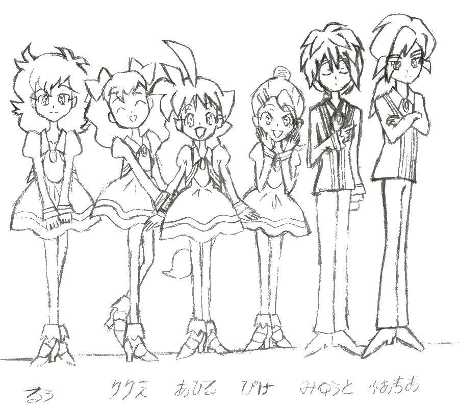Раскраски персонажей из аниме  Аниме