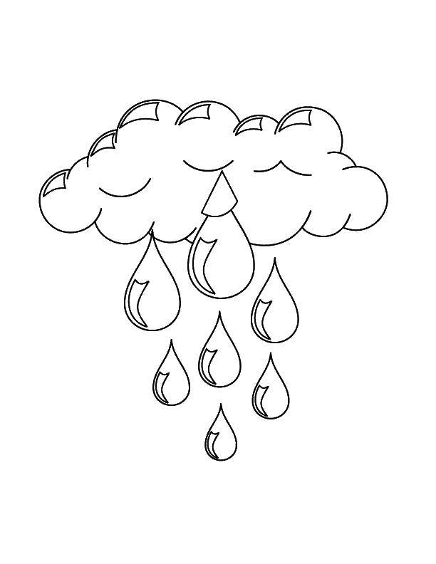 Раскраски природные явления дождь, раскраски дождик для школьников и подростков  Дождик капает с неба