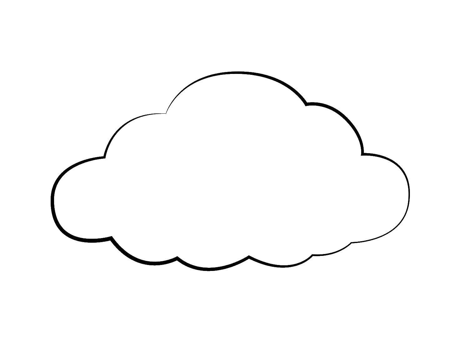 Раскраски облака для школьников, раскраски для начальной школы облака, природные явления  Контур облачка.