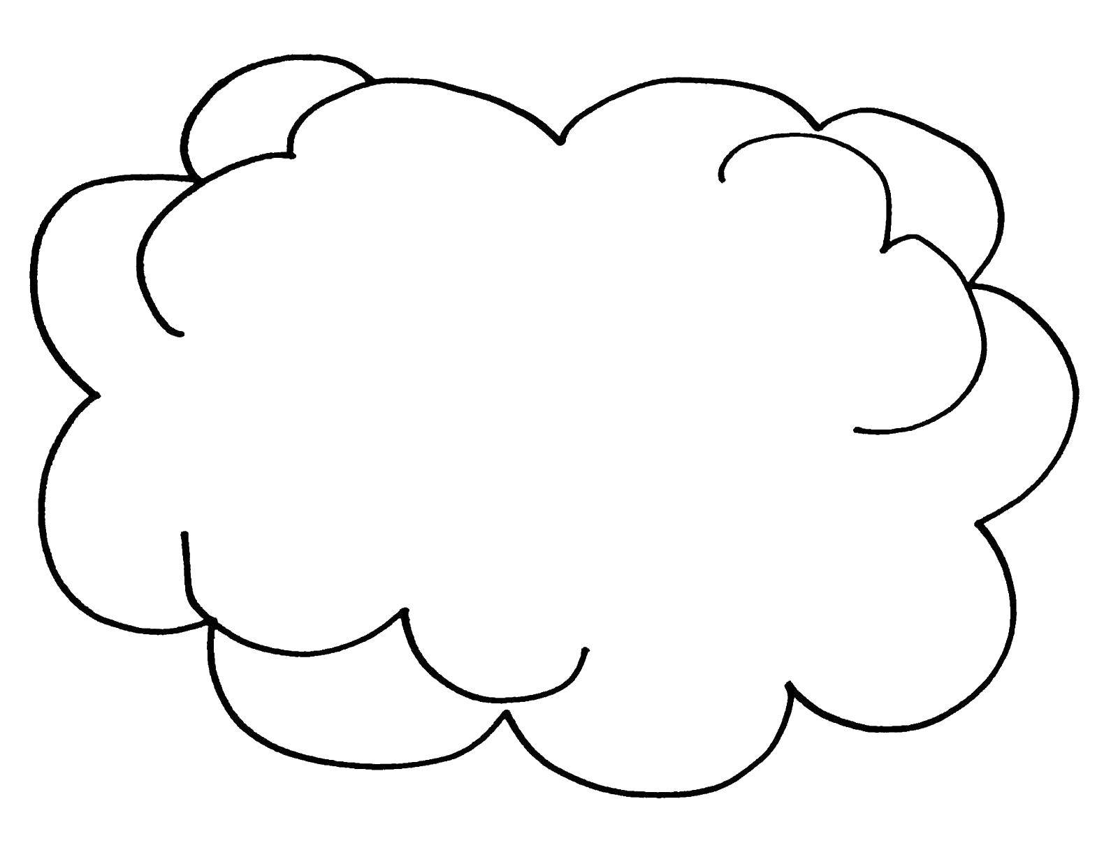 Раскраски облака для школьников, раскраски для начальной школы облака, природные явления  Тучка.