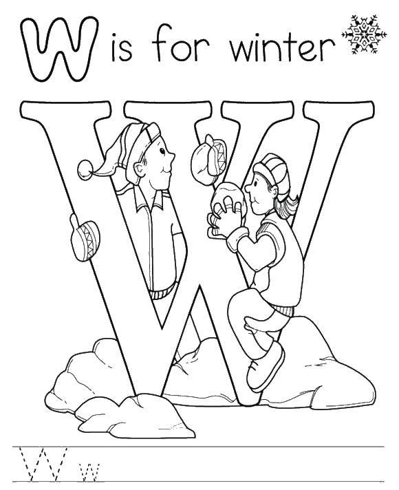 Раскраски для детей Зима, зимушка раскраски для школьников  Зима