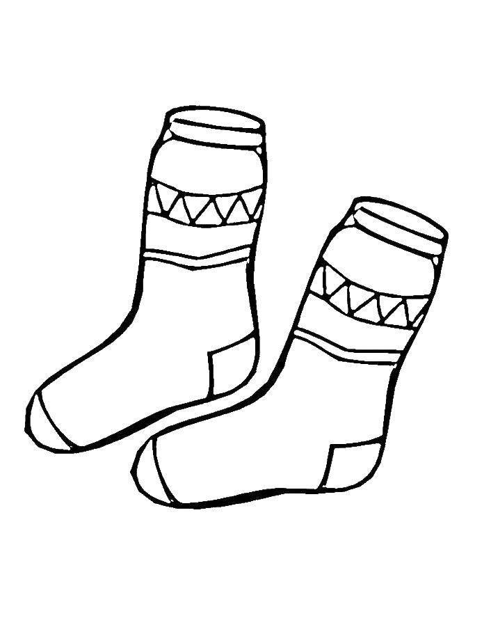  Носки с геометрическим рисунком