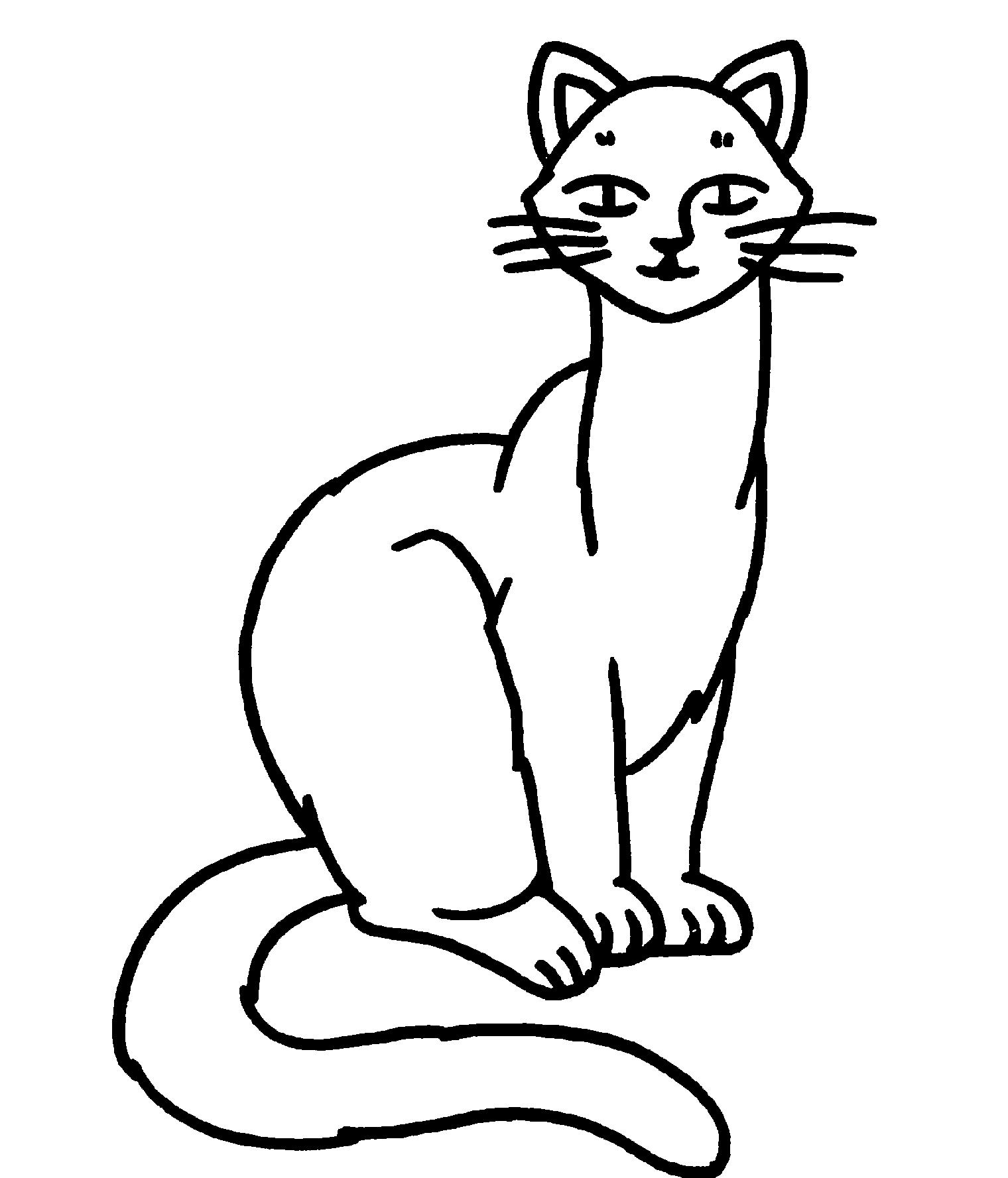 Раскраски кошка кот котята   Распечатать бесплатные раскраски для детей: животные: кошки, котята