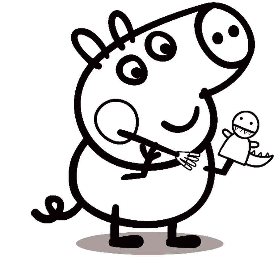 Познавательные и забавные раскраски для детей про свинку Пеппу  Для раскраски - свинка пеппа делает игрушки