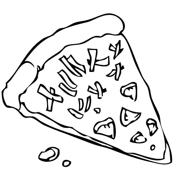 Раскраски еды хлеб торты пицца  Пицца