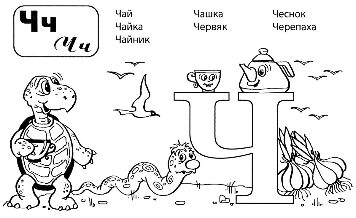 алфавит русского языка   Ч чайник черепаха