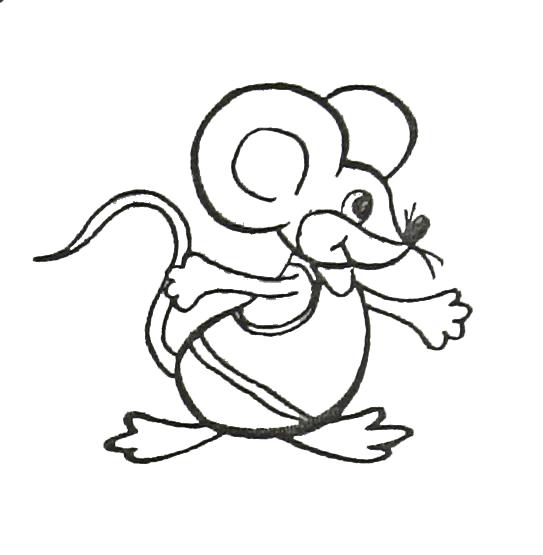 Раскраски диких животных для детей  Мышка полевая