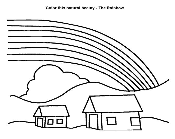 Раскраски радуга для самых маленьких, раскраски природные явления для малышей  радуга дуга 