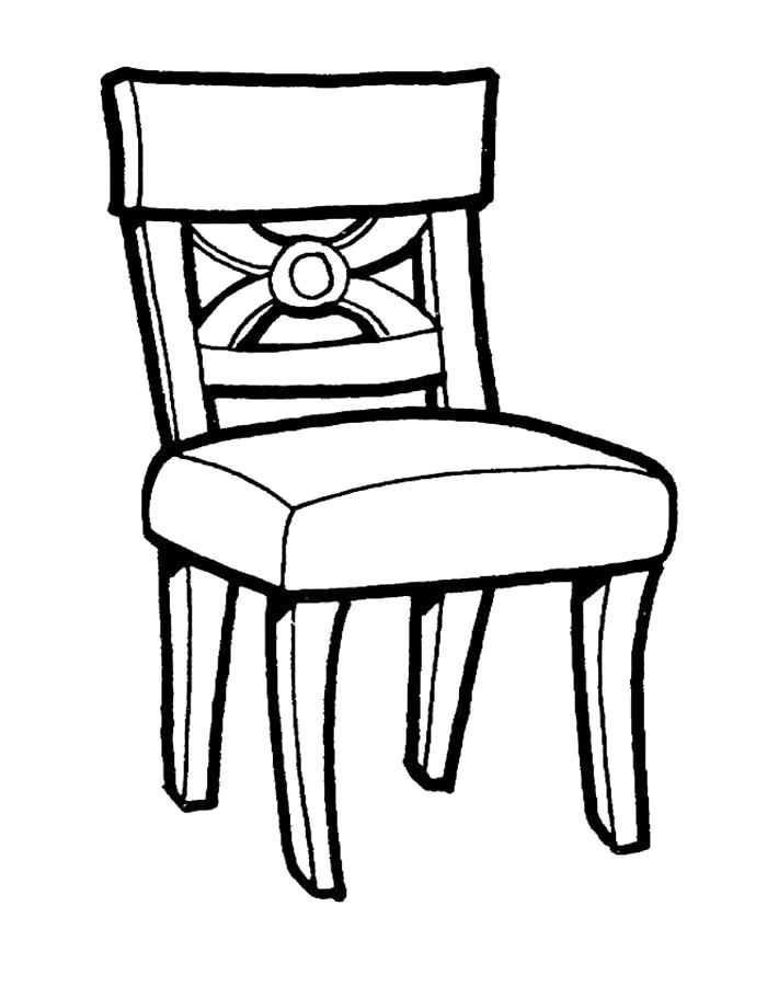 Раскраски мебель шкаы стул кровать  Раскраска мебель. стул, мягкий стул