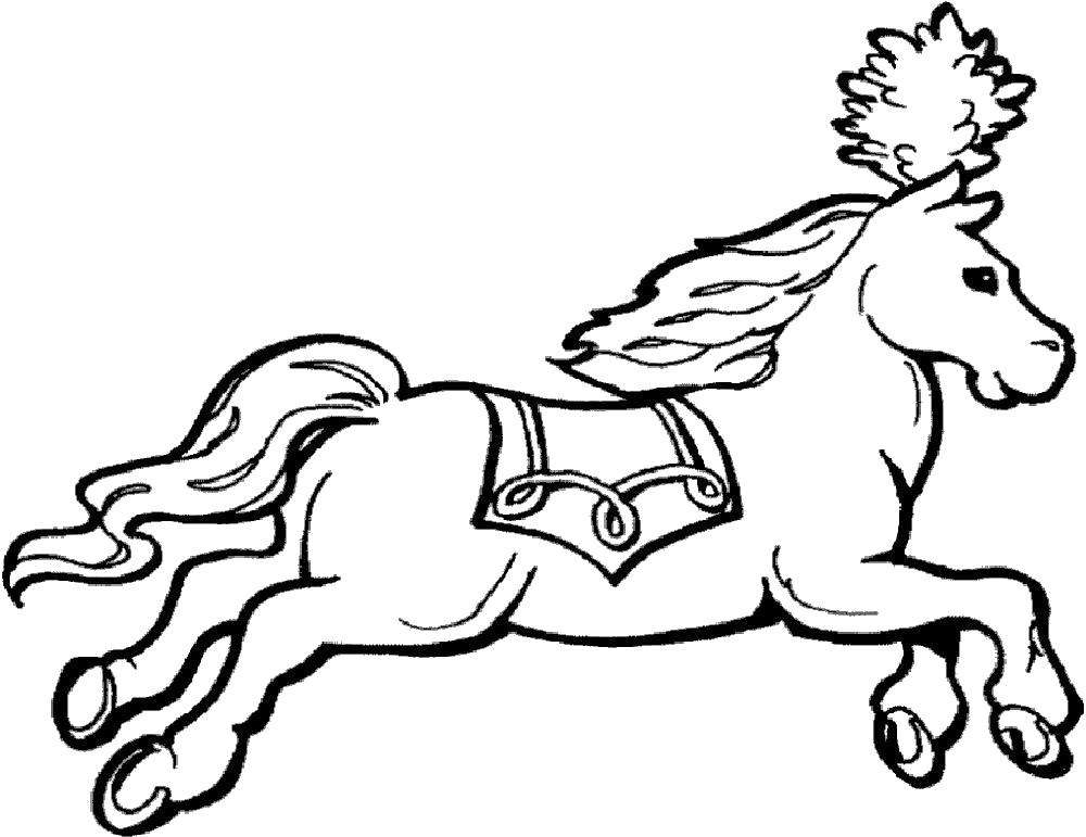 Раскраски с лошадьми, кобыла, жеребенок, конь раскраска  Лошадь выступает