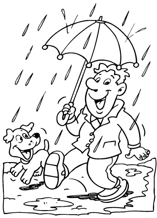 Раскраски природные явления дождь, раскраски дождик для школьников и подростков  Любимый дождик