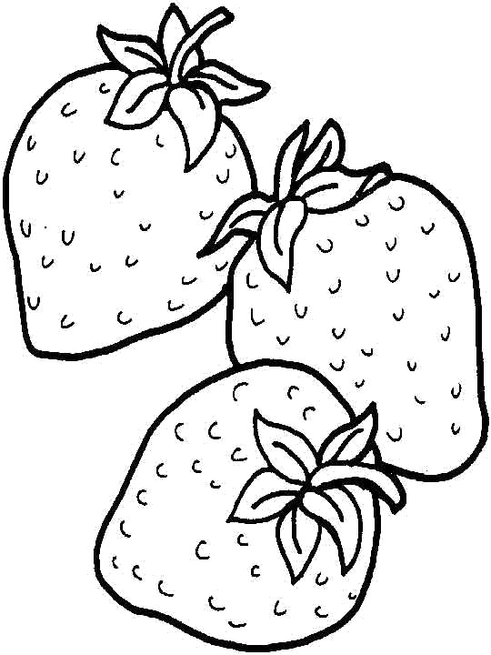 Раскраски ягоды малина вишня арбуз вишня крыжовник  три клубнички