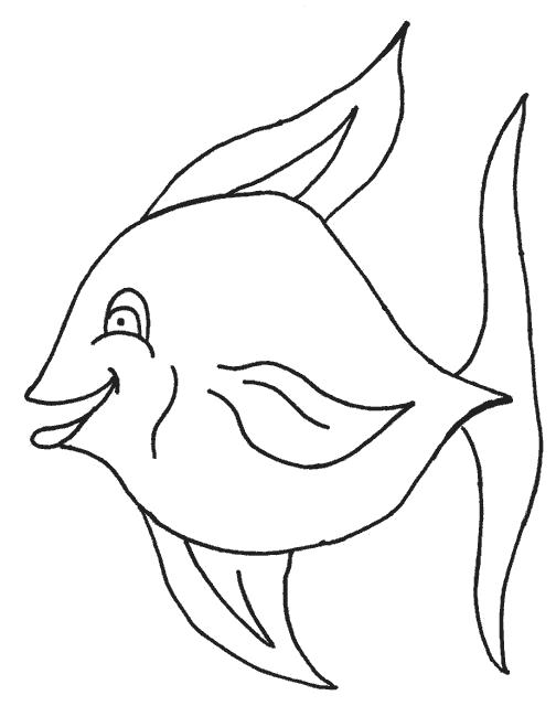 Раскраски рыба рыбы  Счастливая рыба